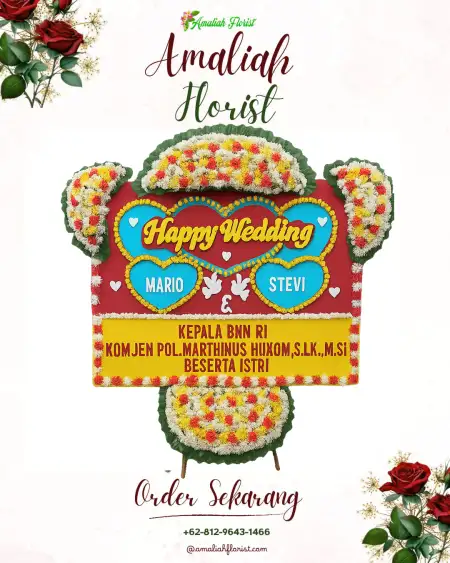 Papan Bunga Pernikahan Pangkung Karung